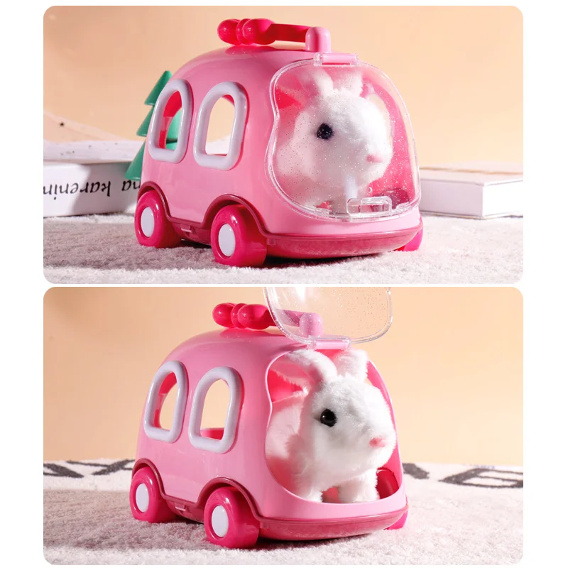 子供ぬいぐるみかわいいウサギ子供電子ペットサウンド動物 DIY 着替えゲームウォーキング移動ペットのおもちゃ 3 年間