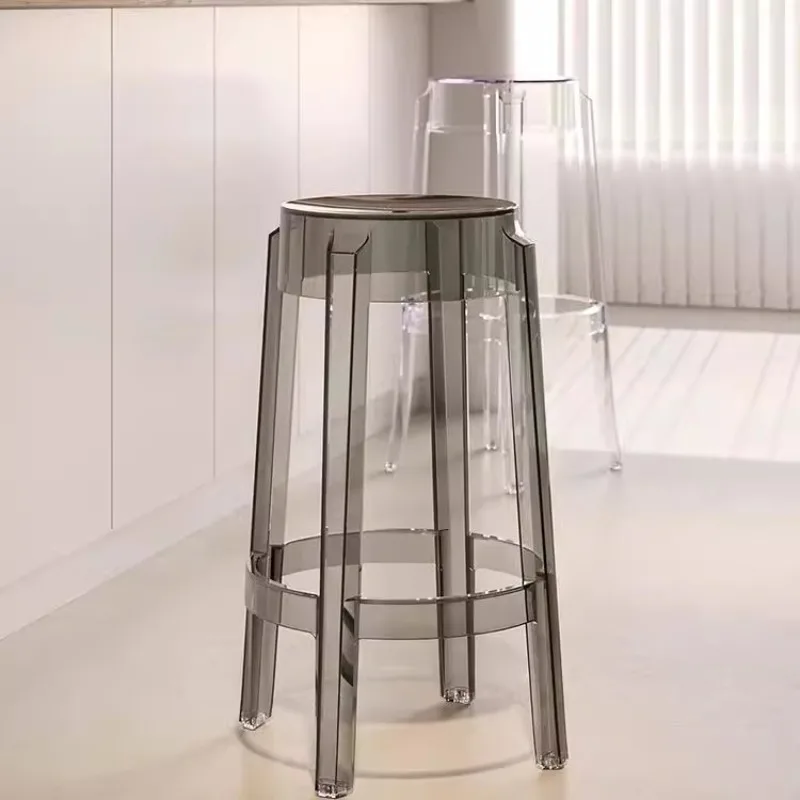 Banco de bar transparente acrílico, moderno, minimalista, ultraleve, apartamento, cadeiras de bar, festa, plástico, restaurante, móveis