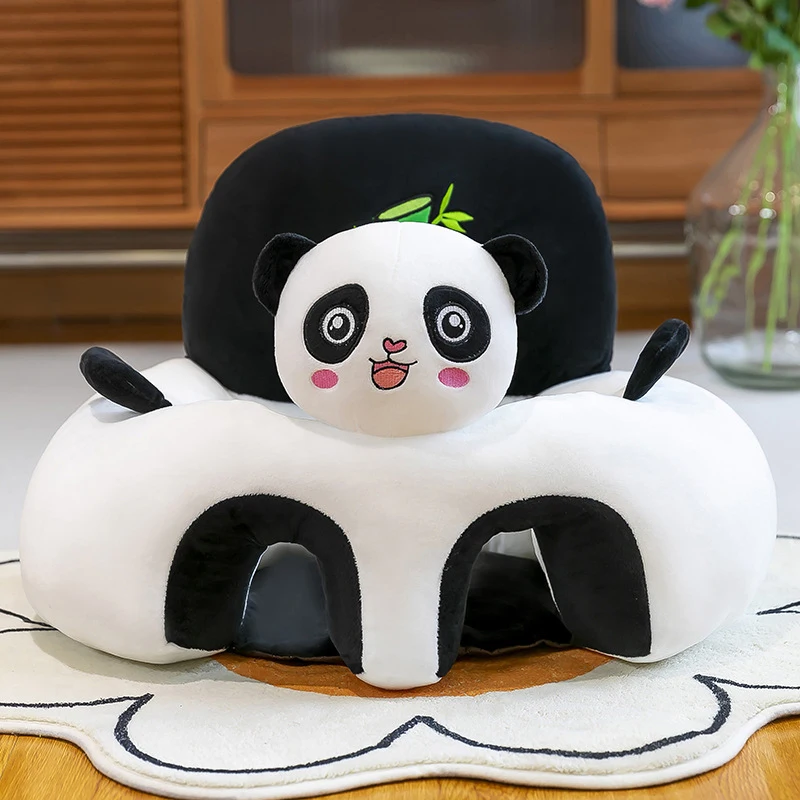 Funda de asiento de apoyo para sofá de bebé, silla de felpa, aprender a sentarse, cómoda, nido de dibujos animados para niños pequeños, lavado sin relleno, cuna