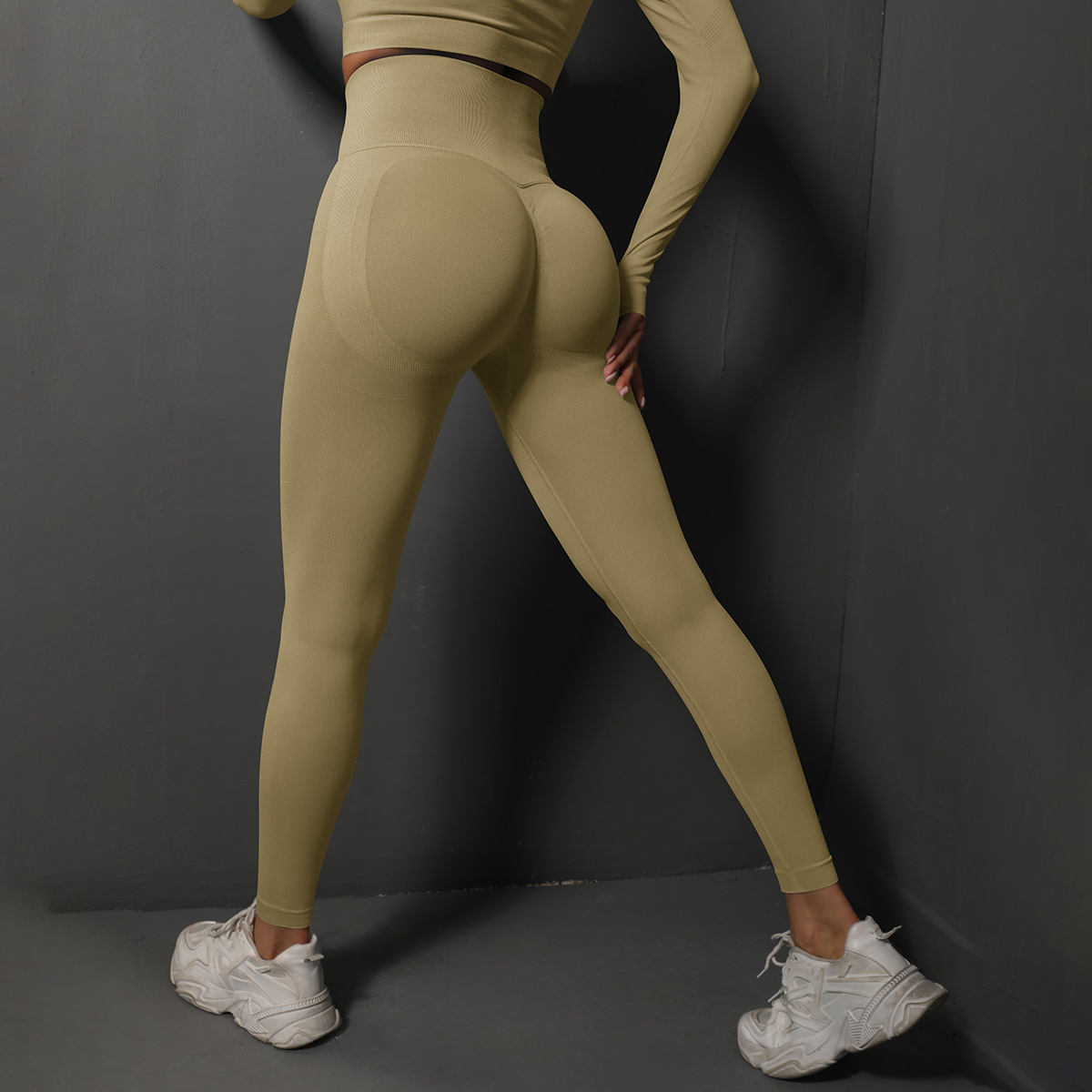 Mallas de Yoga de cintura alta para mujer, mallas deportivas de realce sin costuras para Fitness, correr, levantamiento de cadera, pantalones de Yoga, mallas de gimnasio muy elásticas