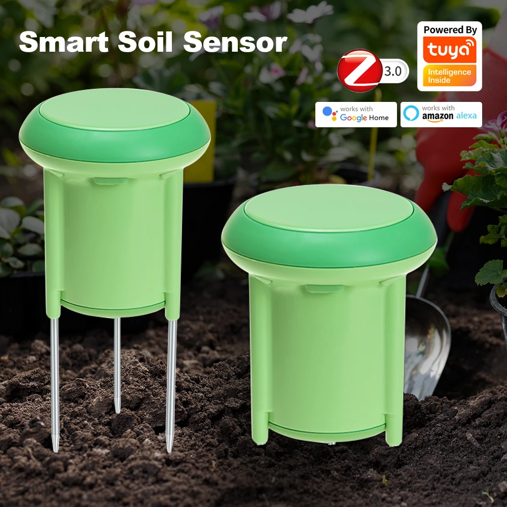 Medidor inteligente de humedad del suelo Tuya Zigbee, probador de temperatura y humedad, Monitor de plantas, Detector de plantación de jardín para Google Alexa