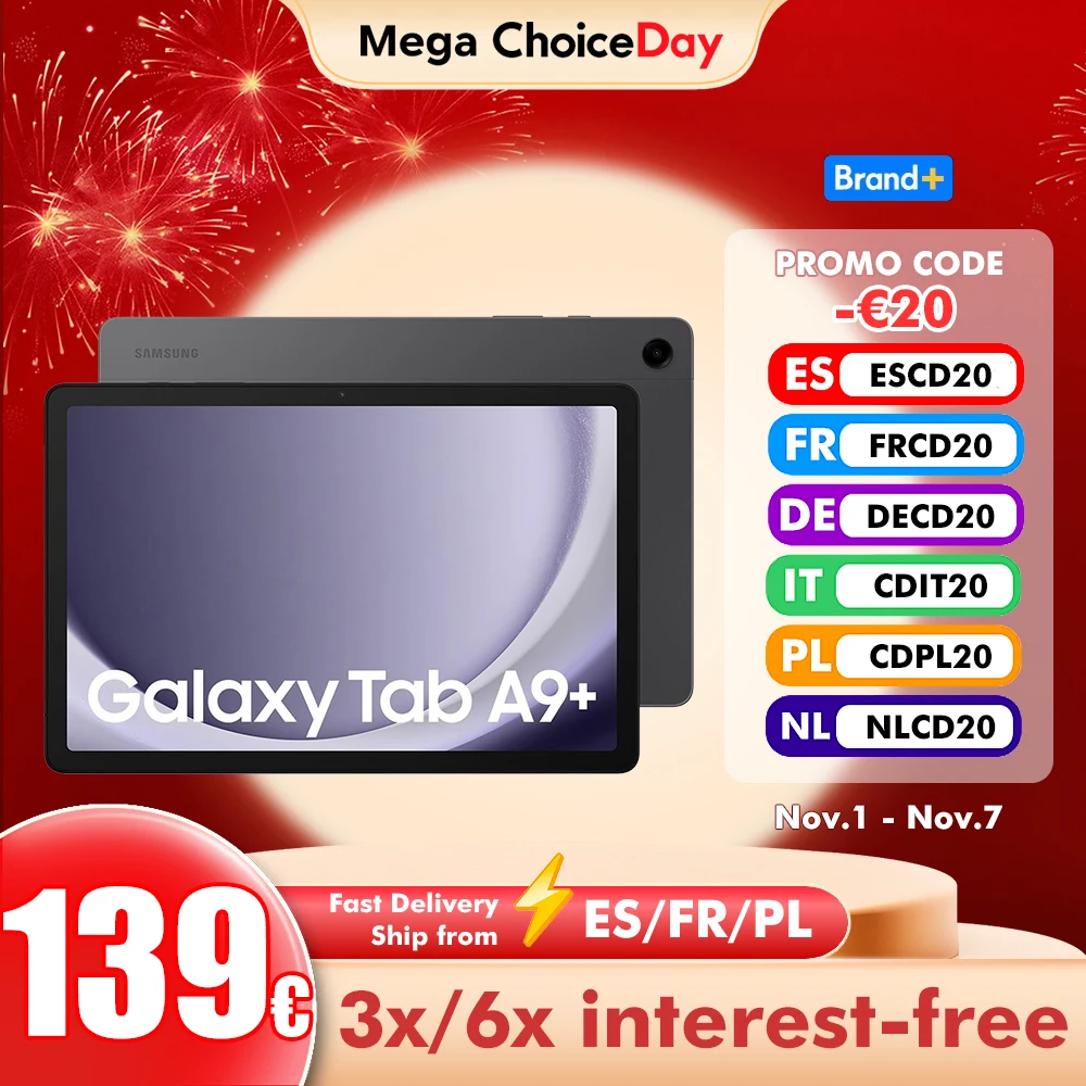 Samsung Galaxy Tab A9+ 5G LTE SM-X216 64GB 128GB 11'' Tablet PC Wi-Fi