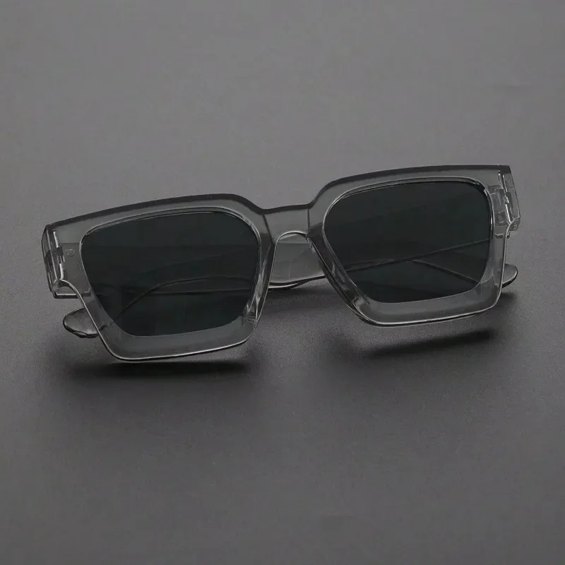 Occhiali da sole con montatura quadrata alla moda in plastica unisex 1PC per fotografia di strada e viaggi in spiaggia Accessori per la guida
