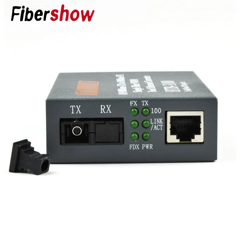 Media Converter HTB-3100 Fiber Optical Single Mode Single Fiber SC Port 20KM External Power Supply 10/100M