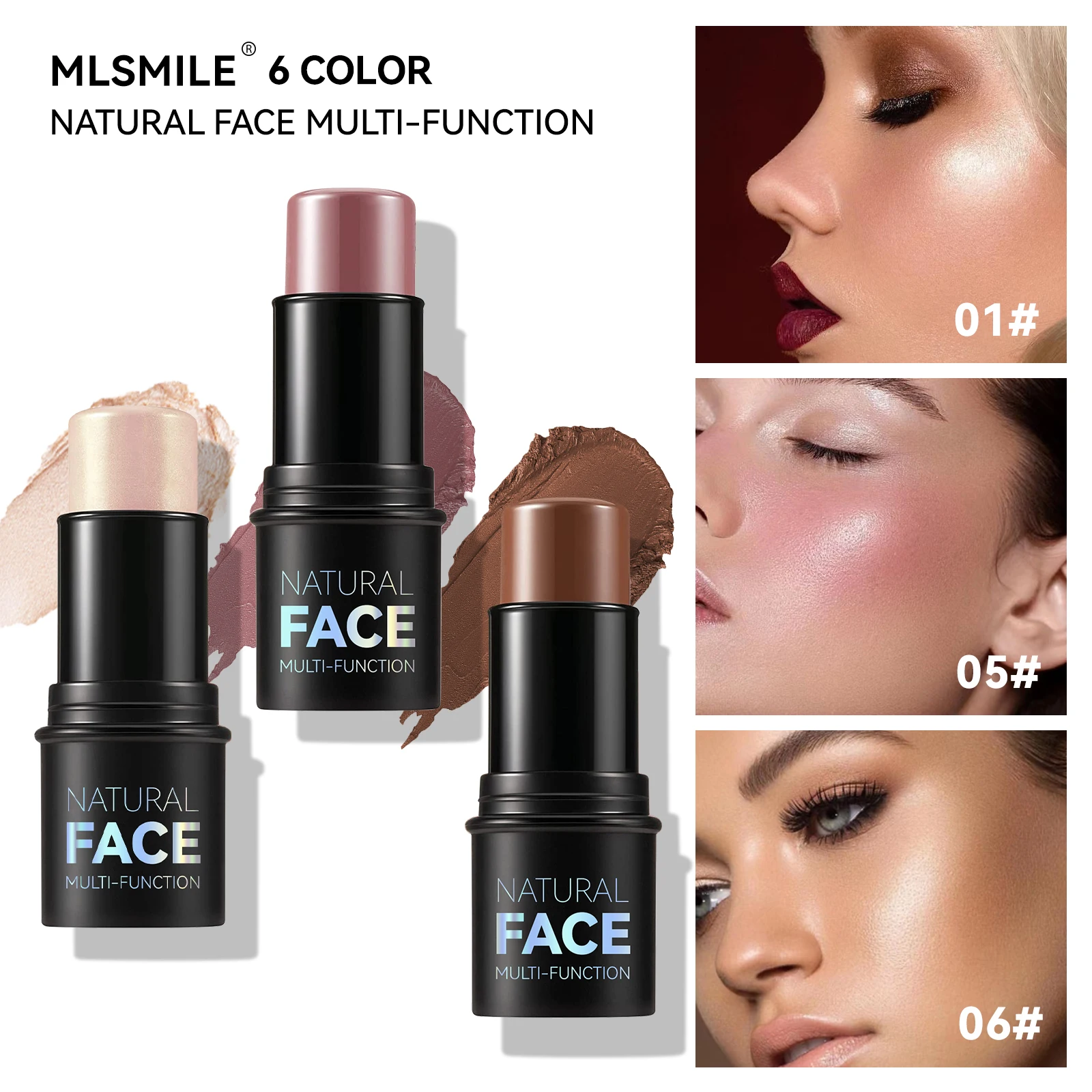 Make-up Gezicht Contouren Bronzer Stick Multifunctionele Markeerstift Verhelderende Zijderups Blusher Rouge Crème Wijzigen Concealer Pen