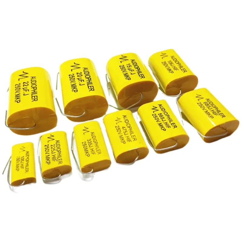 5 шт. MKP 250 В 1 мкФ 1,5 1,8 2,2 2,7 3,3 4,7 5,6 6,8 мкФ 8,2 10 12 15 20 22 33 47 мкФ Высококачественный осевой аудио безэлектродный конденсатор
