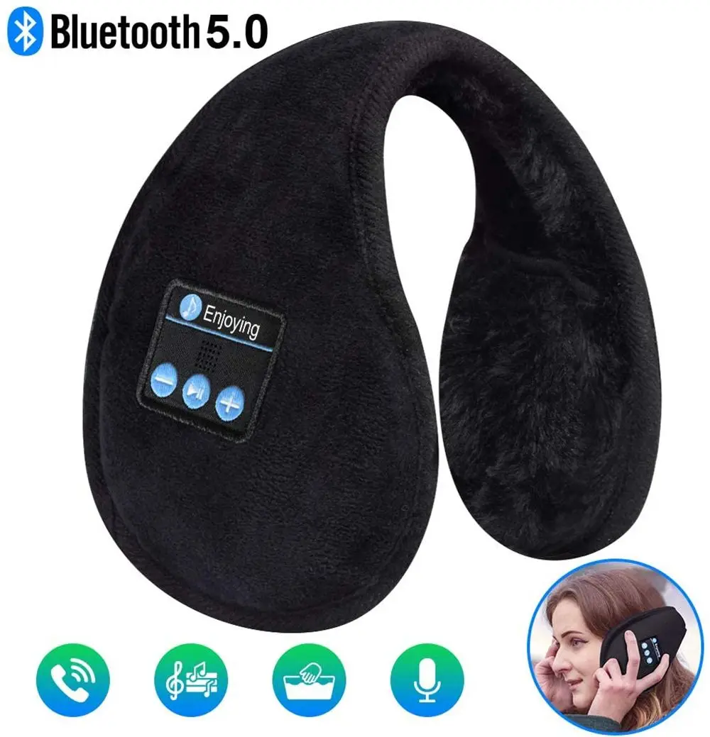 อุ่นบลูทูธ5.0 USB ชุดหูฟังหูฟังบลูทูธหูฟังไร้สายหูฟัง Muffs Warmers