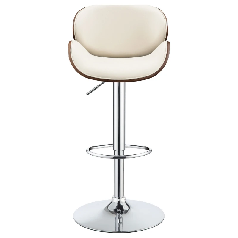 Adjustable Swivel Barstools PU Leather Counter Stools 24" to 46" Bar Chairs with Backrest Modern Bar Seating Counter