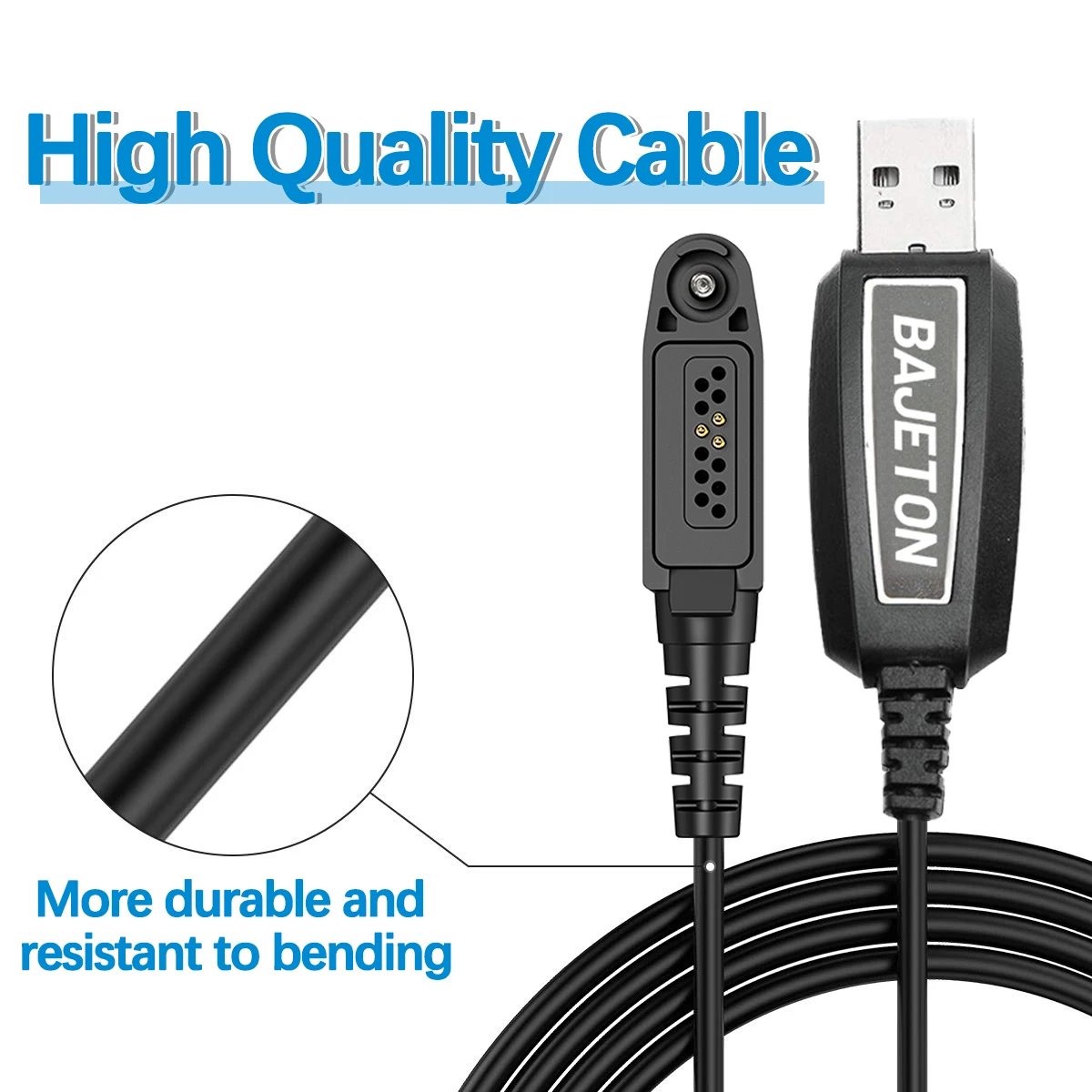 BAJETON Cable de programación USB Original para Bajeton BJ-9000 Radtel RT-950 RT-950 PRO Ham Radio