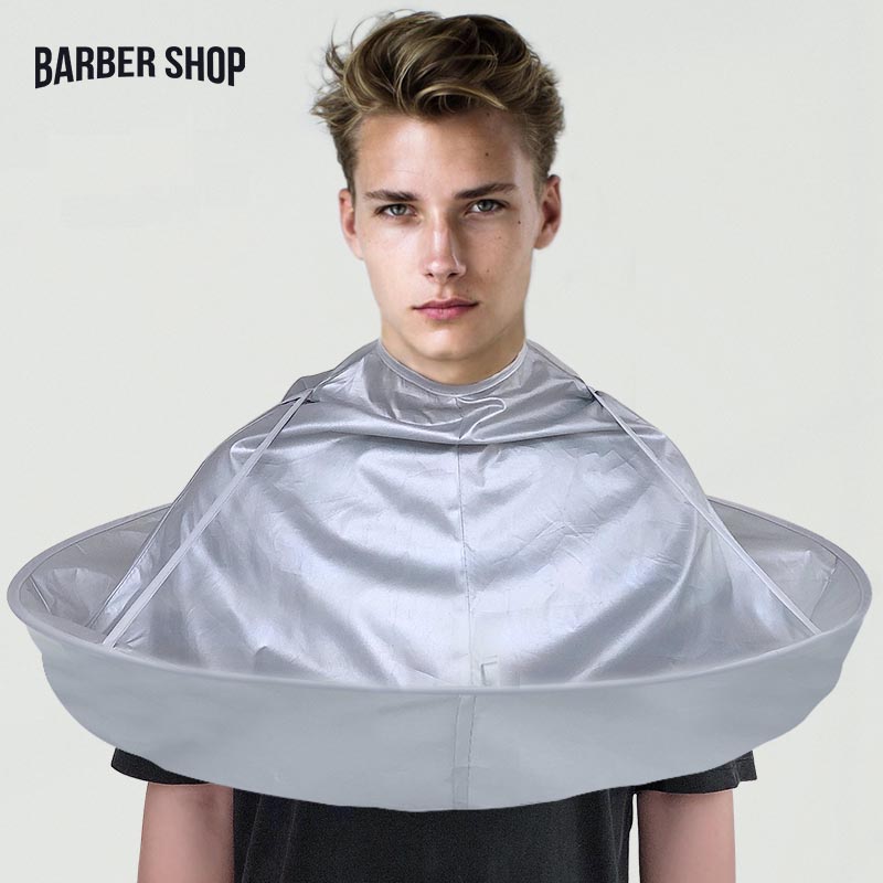 Capa de corte de pelo para el hogar  capa de corte de pelo transpirable tridimensional  herramienta de corte de pelo plegable