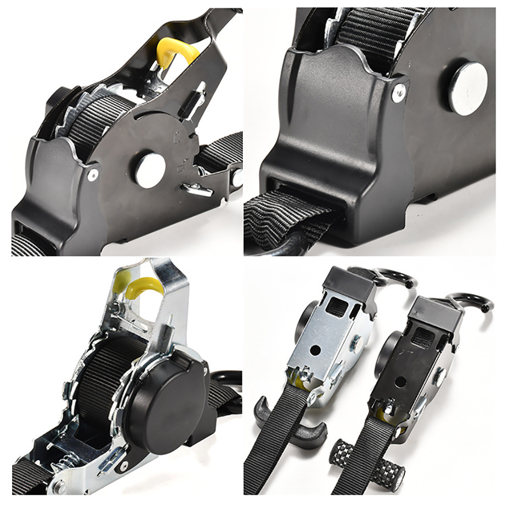 Auto Straps For Cargo Tape Retractable Belts For Motorcycles Ratchet Strap For Load Luggage Strap Ratchet Tensioner Belt For Car