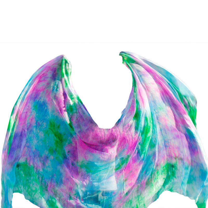 Belly dance veils 100% silk veils handmade gradual color veils can be customized