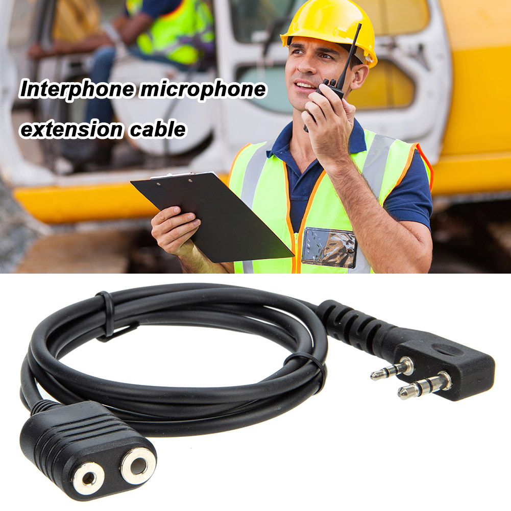 Cable de extensión de micrófono de 1m, Cable extensor tipo K de 2 pines, accesorio de reemplazo de Radio Ham Para Kenwood, Baofeng UV-5R 888S