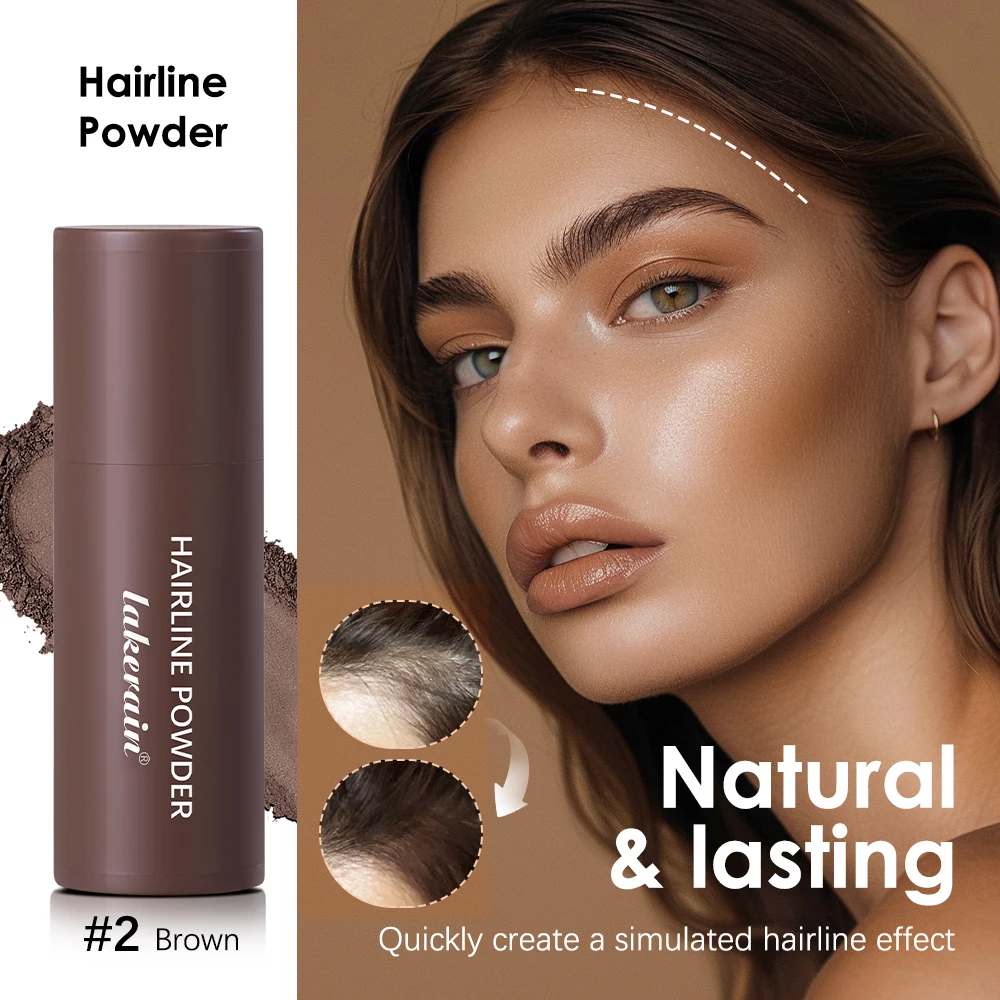 Lápiz corrector de raíces y línea de cabello resistente al agua: cobertura instantánea en gris con barra de polvo de fácil mezcla para cabello normal