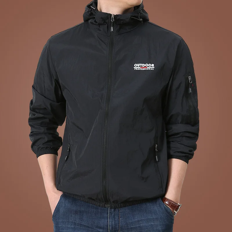 Summer Sun Jacket Men Outdoor Clothing Quick Dry Skin Coat Men Sports Sunscreen Cycling Hiking Fishing Camping Jacket