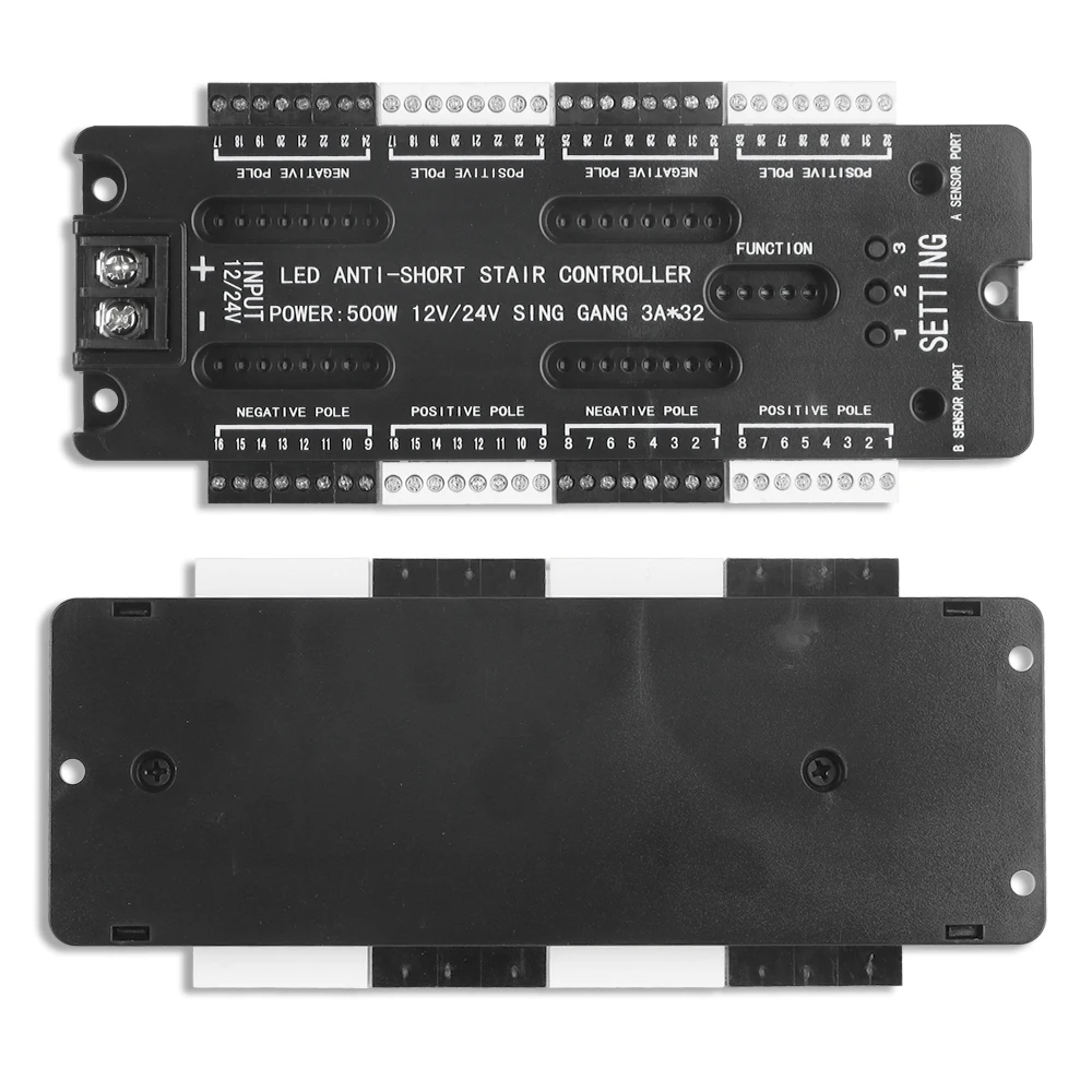 Adjustable Brightness For Stairs Flexible Strip LED Motion Sensor Stair Light Controller Kit DC 12V 24V 32 Channels