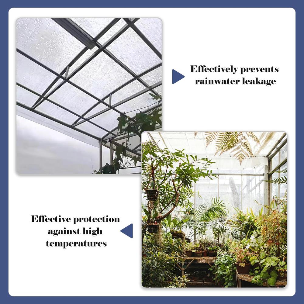 UV Resistant Polycarbonate Greenhouse Panels 32.8Ft x 3.28Ft Cover,Insulated Transparent Roof Easy Installation Long-Lasting