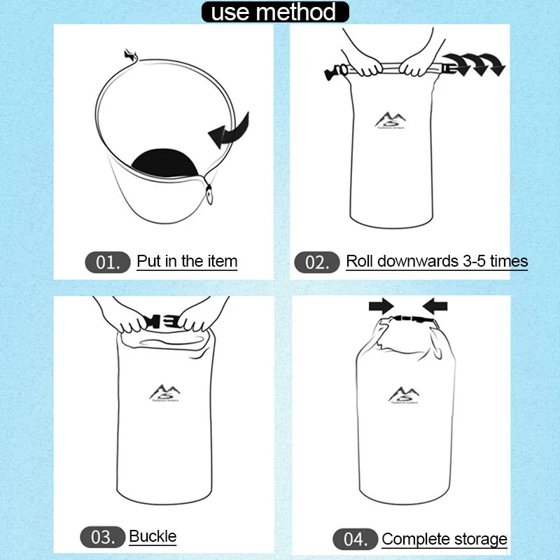 Saco seco ultraleve 5/10/20/40/70L Sacos impermeáveis flutuantes e leves para caiaque, barco, pesca, natação e camping