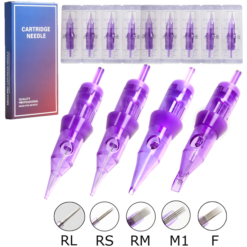 10 шт./кор., игла для татуировки Bugpin, cartuchos para tatuar, одноразовая игла для татуировки RL RS RM для роторной тату-машины