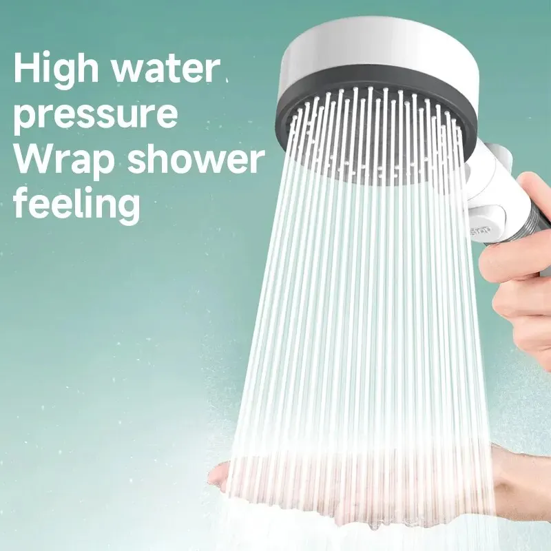 Hochwertiger 8-Modus-Duschkopf, Wasserfilter, verstellbare Hochdruckdusche, tragbare One-Key-Stop-Dusche, Badezimmerzubehör