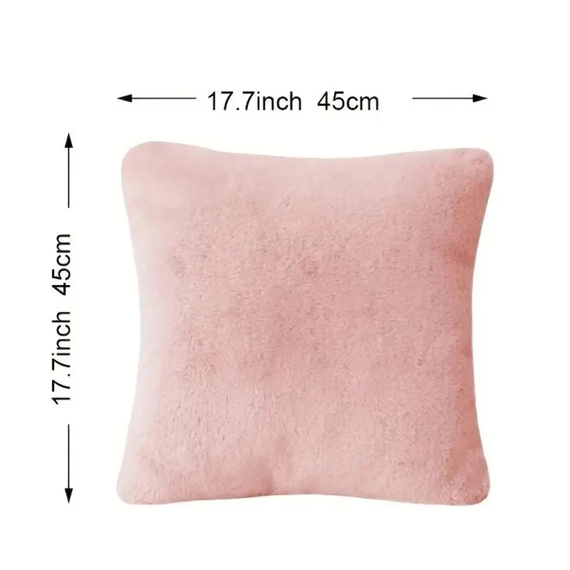 Ultra Soft โยนหมอนกรณี Faux กระต่ายขนสัตว์หรูหรา WARM Plush ตกแต่งหมอนเบาะรองนั่งสําหรับโซฟาห้องนอนห้องนั่งเล่น