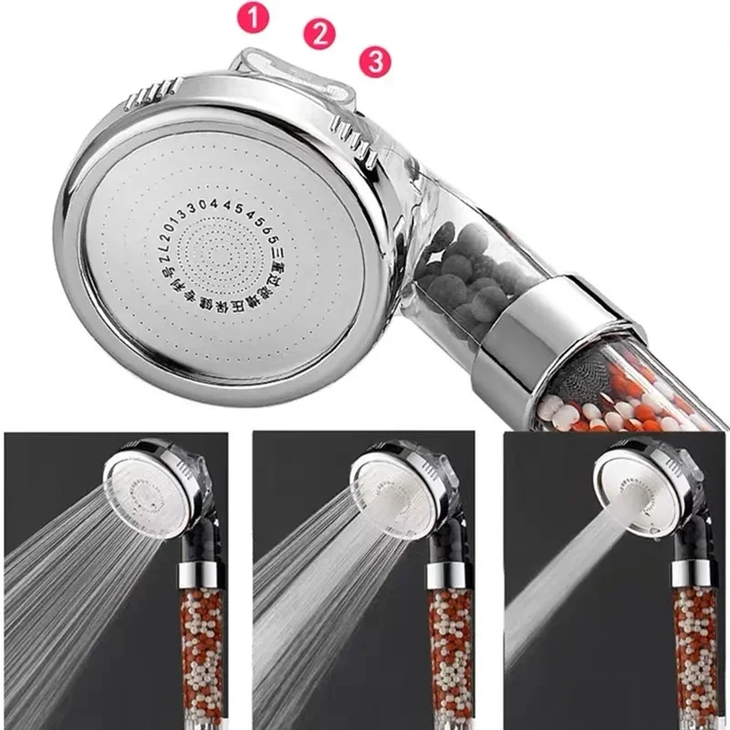 Funktionen Hochdruck SPA Duschkopf Wasser Sparen Handheld Regen Badezimmer Zubehör Anion Filter Dusche für Badezimmer Dekor