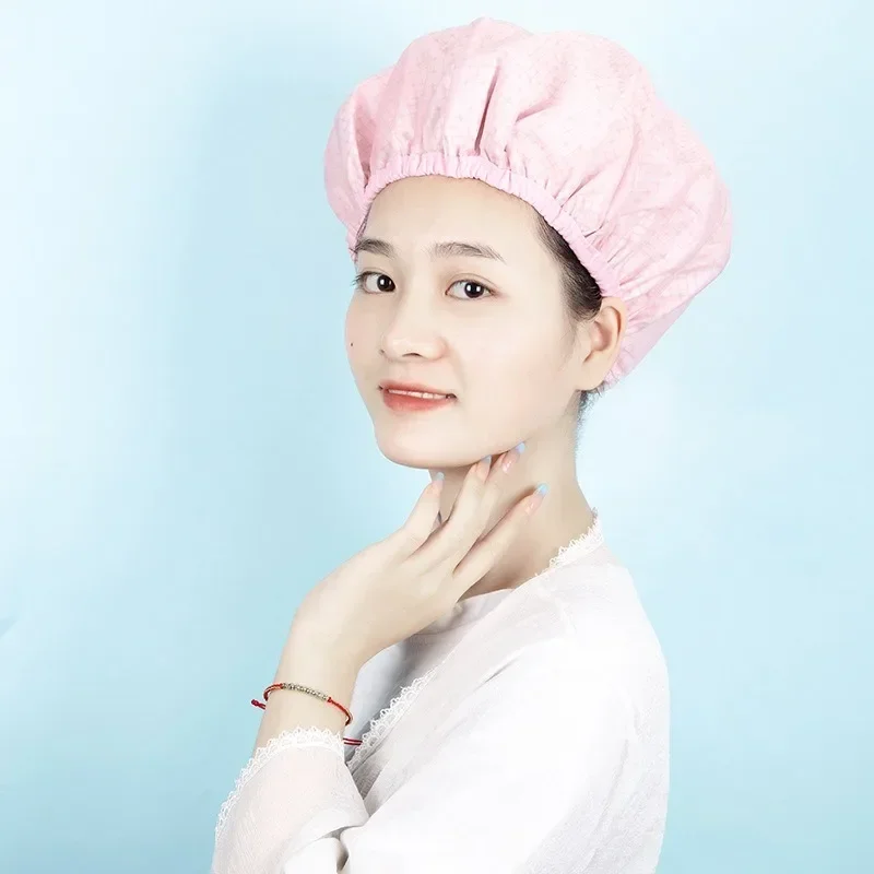 1PC 自己加熱錫箔帽子肥厚加熱スチームヘアマスクキャップポータブルヘアサロンスムーズヘアオイルベーキングキャップ