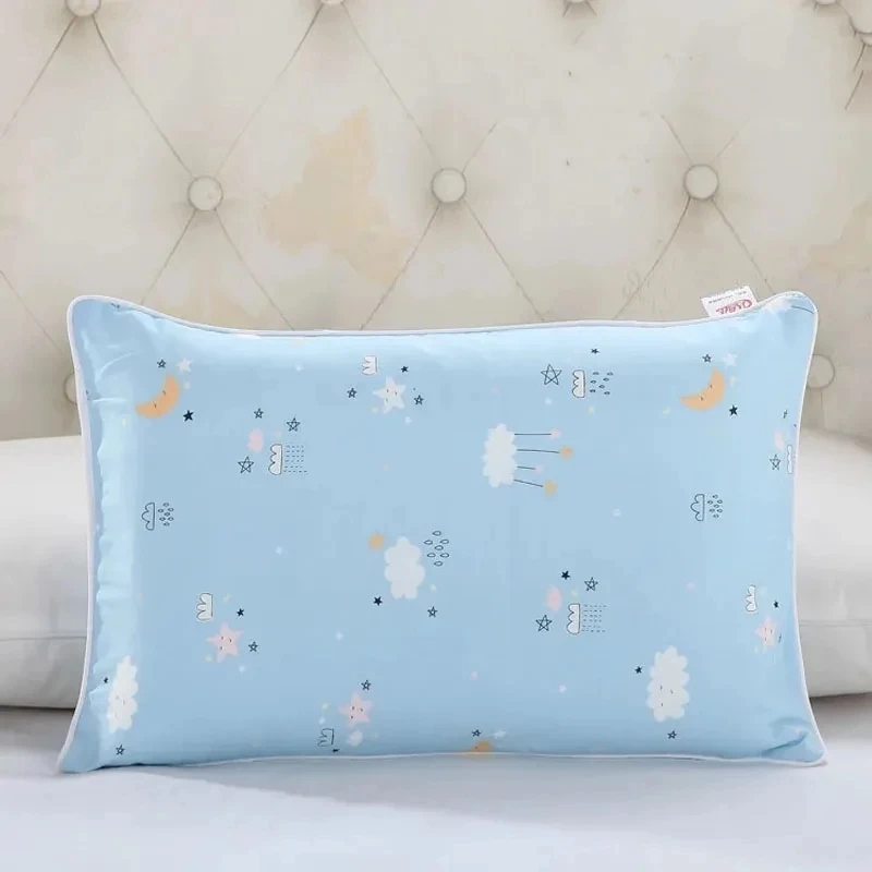 Taie d'oreiller à motif de dessin animé pour enfants, housse anti-poussière, fermeture éclair latérale, 100% coton, garçons, filles, bébé, quatre saisons