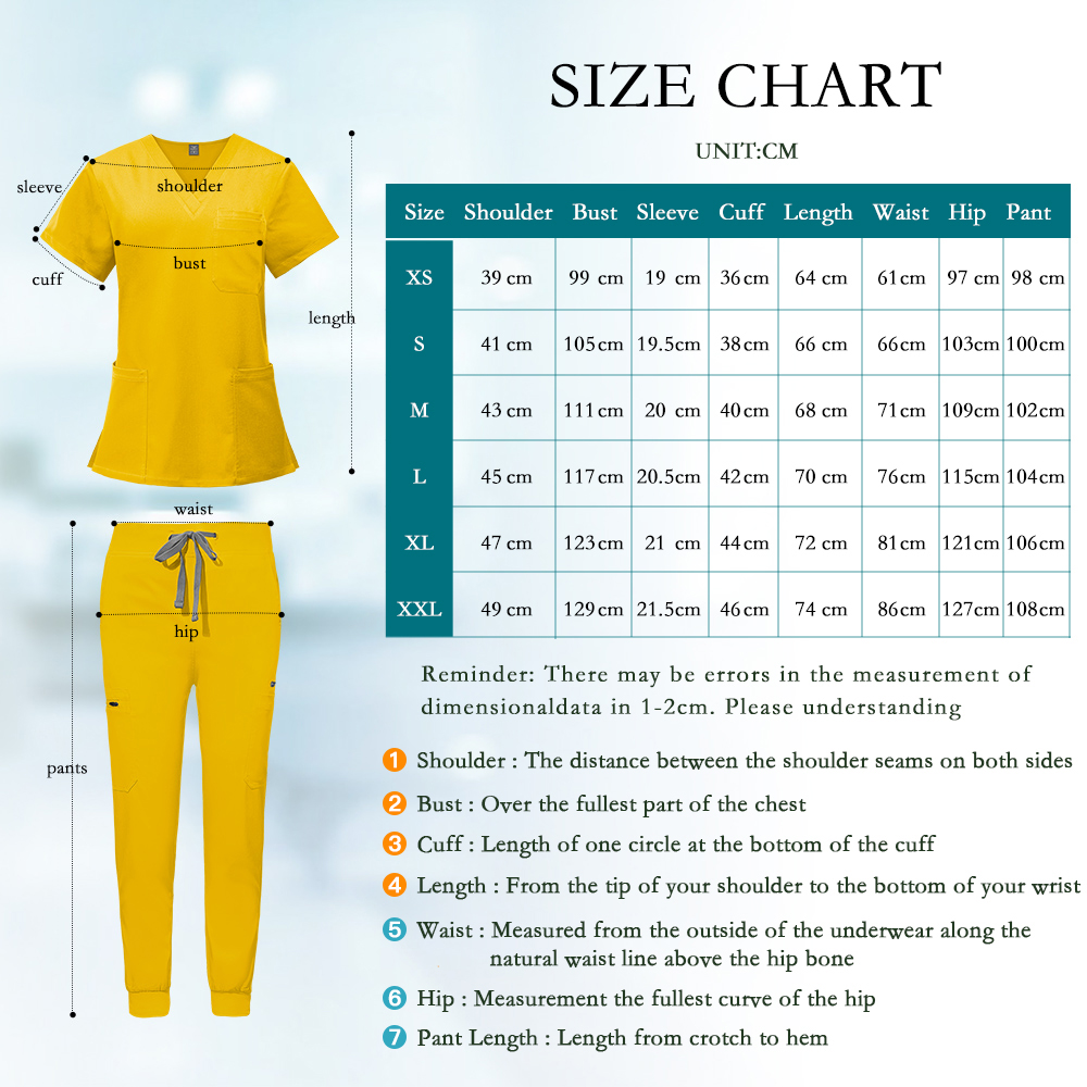 New Surgical Uniforms Woman Solid Color Work Suit Medical Scrub Doctors Nurses Hospital Accessories High-quality WorkWear Unisex