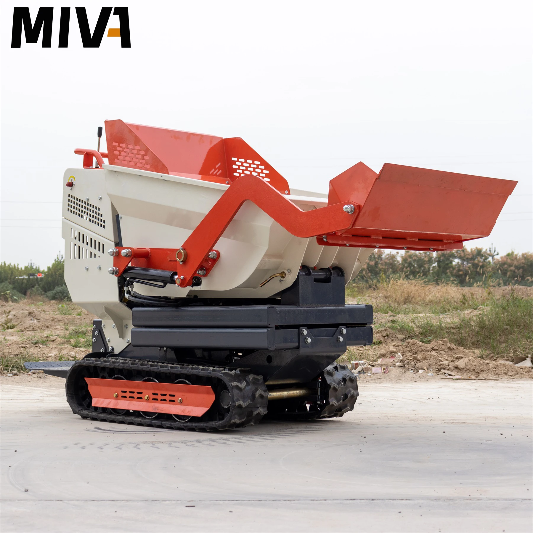 Small Crawler Dumper Truck 500 KG Hydraulic Garden Use 360 degree tilt Mini Dumpers engineering Self-loading transport dump
