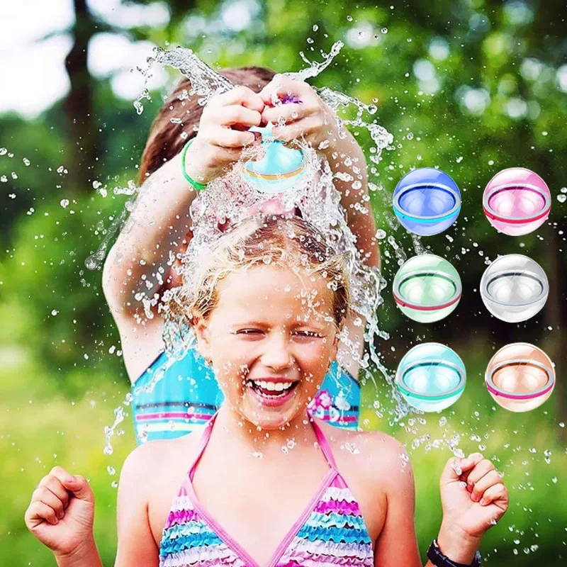 ลูกโป่งน้ําแม่เหล็กแบบใช้ซ้ําได้ ลูกโป่งน้ํารีฟิล Quick Fill Self Sealing Water Bomb Splash Balls สําหรับสระว่ายน้ําเด็ก