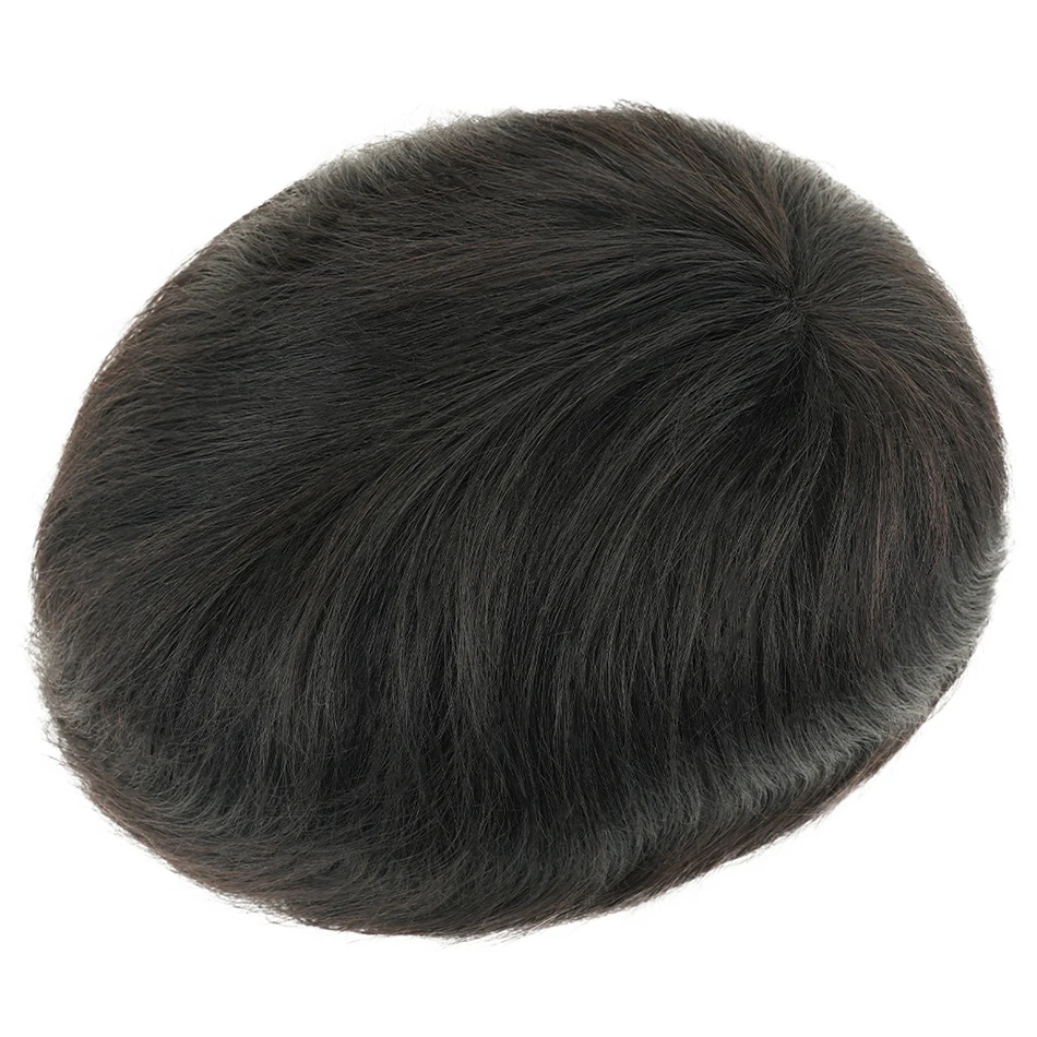 Mono ทนทานผมมนุษย์ Toupee ผู้ชาย Breathable ชายผม Prosthesis Capillary ผู้ชาย 130% ความหนาแน่น 6 "วิกผมชายระบบจัดส่งฟรี