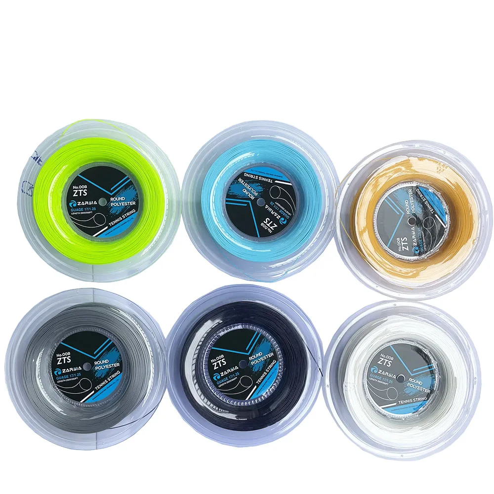 1 Big Reel ZARSIA 4G Polyester Tennis Racket String 1.25MM Durable Smooth Round Tennis Strings ZTS008