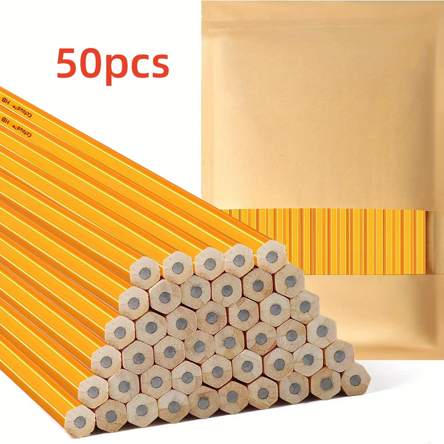 50/100/150pcs ดินสอยางลบด้านบน,2 HB ดินสอวาดและ Sketching, สีเหลืองดินสอไม้สําหรับสํานักงาน,อุปกรณ์โรงเรียน