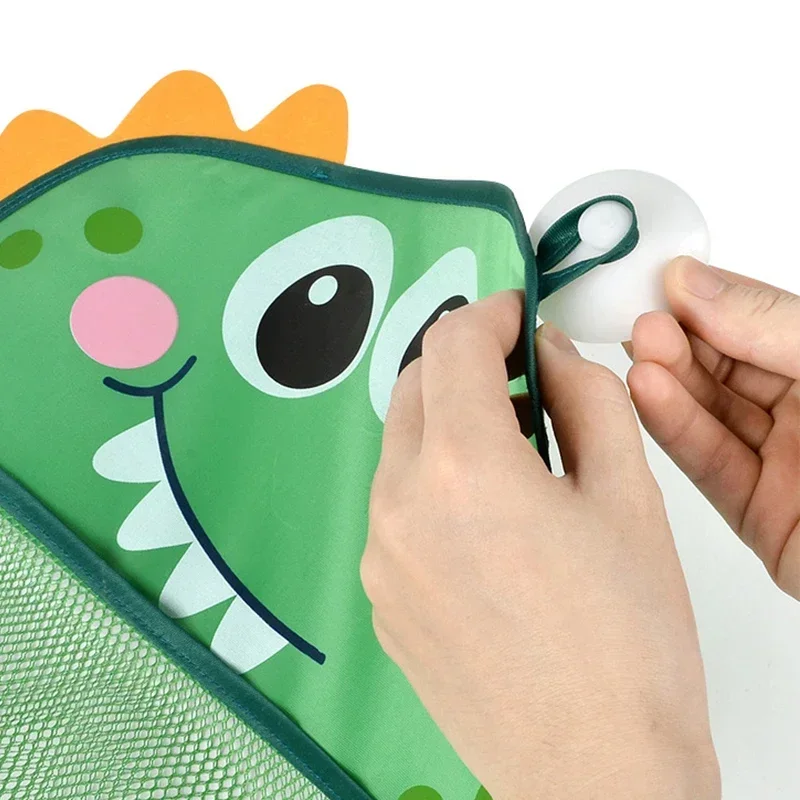 Baby Dusche Spielzeug Nette Ente Dinosaurier Net Spielzeug Lagerung Tasche Starken Saugnapf Baby Dusche Spiel Tasche Badezimmer Organizer Wasser Spielzeug