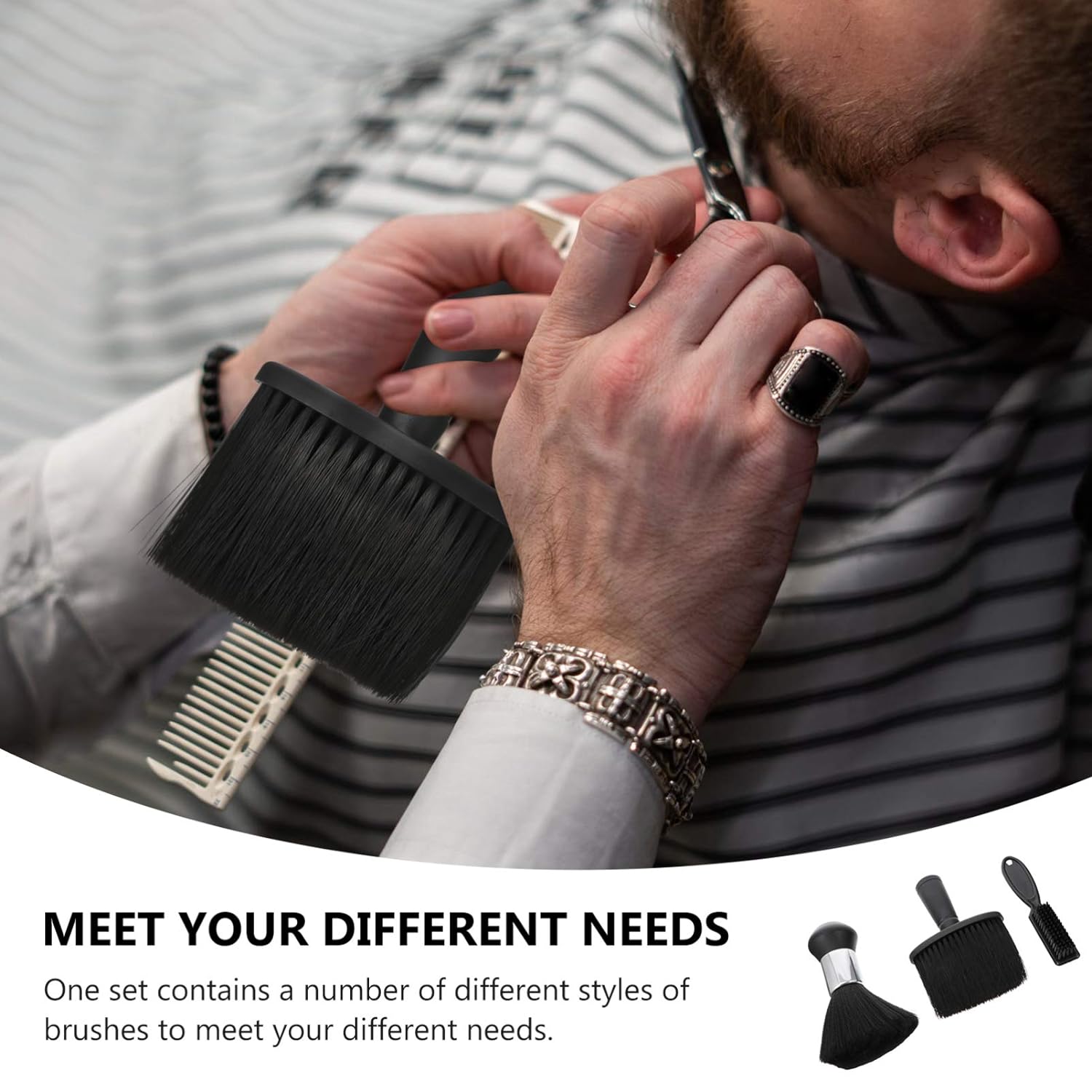 2/3 ピースネック集塵機ヘアクリーニングブラシ美容師ネック集塵機美容師サロンブレードクリーンブラシツール