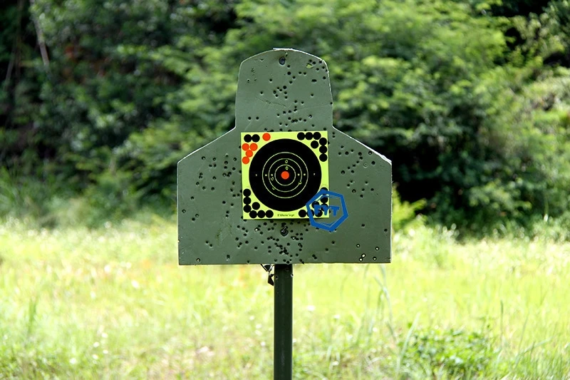 Autocollants de cible de tir jaune structurels ent, fusil BB, pistolets à granulés, éclaboussures adhésives Bullseye, célébration à la main, 10 pièces, 8 po, 12 po