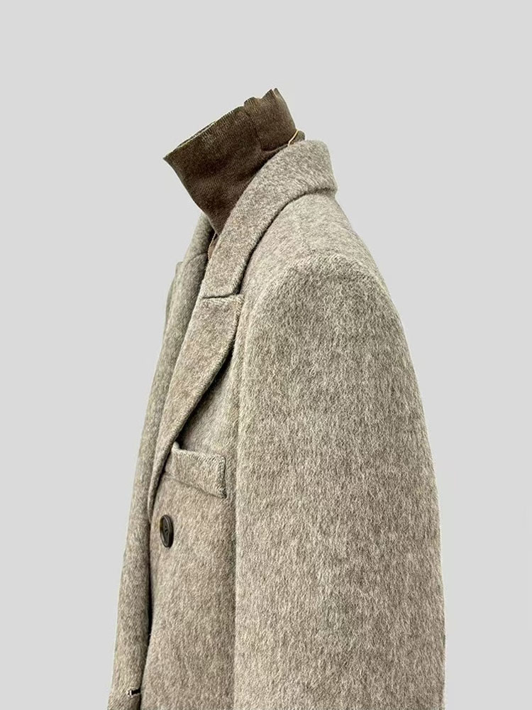 女性のショートウールスーツコート 2024 新しい秋冬韓国 Sle ファッション通勤肥厚長袖ダブルブレスト