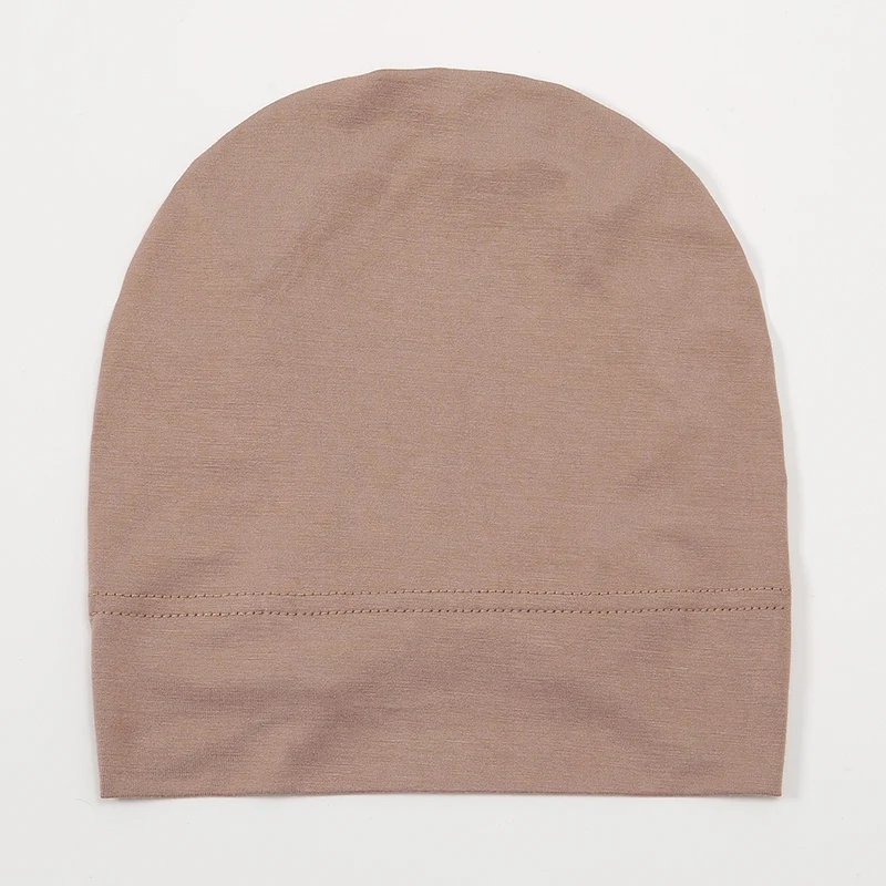 Jednokolorowa modalna koszulka hidżab szalik elastyczna czapka wewnętrzna miękka podszalik kobieta muzułmańska moda Bonnet 22*21cm