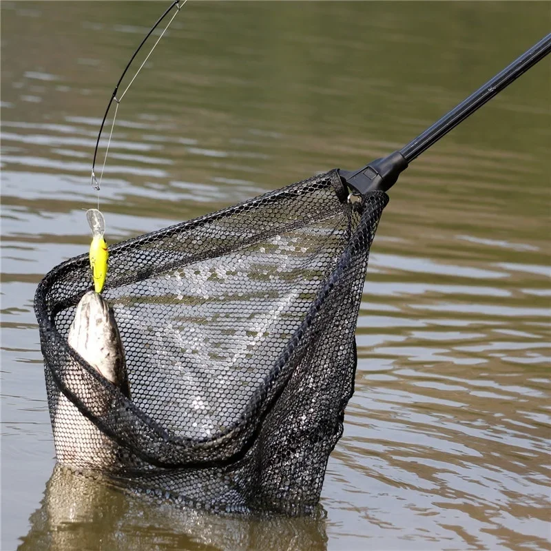Sougayilang Folding Brail Net Pesca, Telescópica Landing Net, Scoop Net, 65-112cm