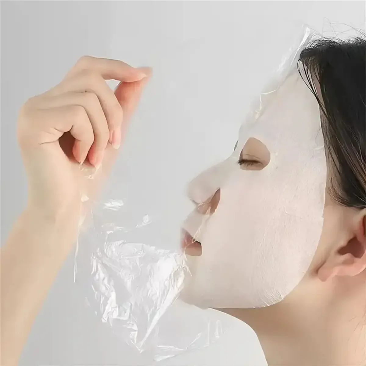일회용 DIY 스킨케어 보습, 부드럽게 하는 무향 페이셜 마스크 페이퍼 시트 - 수분 공급