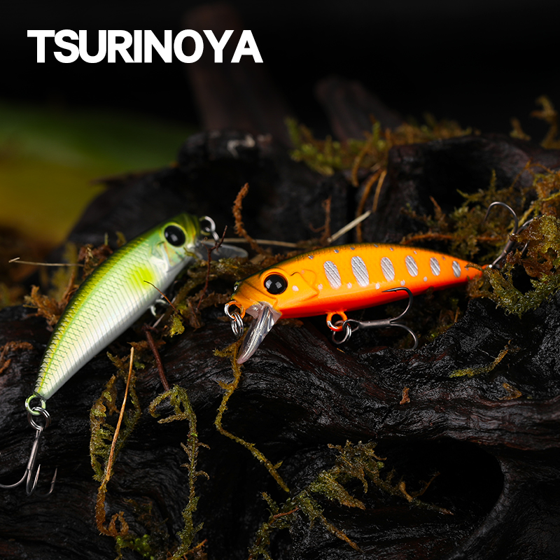 TSURINOYA 46S señuelo de pesca de pececillo que se hunde intrusión 46mm 5g trucha Artificial Ajing Stream Lake Jerkbait Rockfishing cebos duros