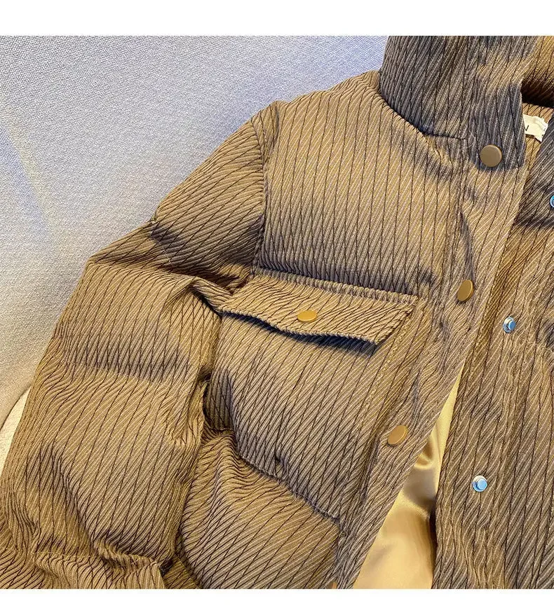 Stehkragen-Parkas für Damen, Steppjacke, warme Oberteile, lockerer Freizeitmantel, Winterkleidung, Mode, neu, 2022