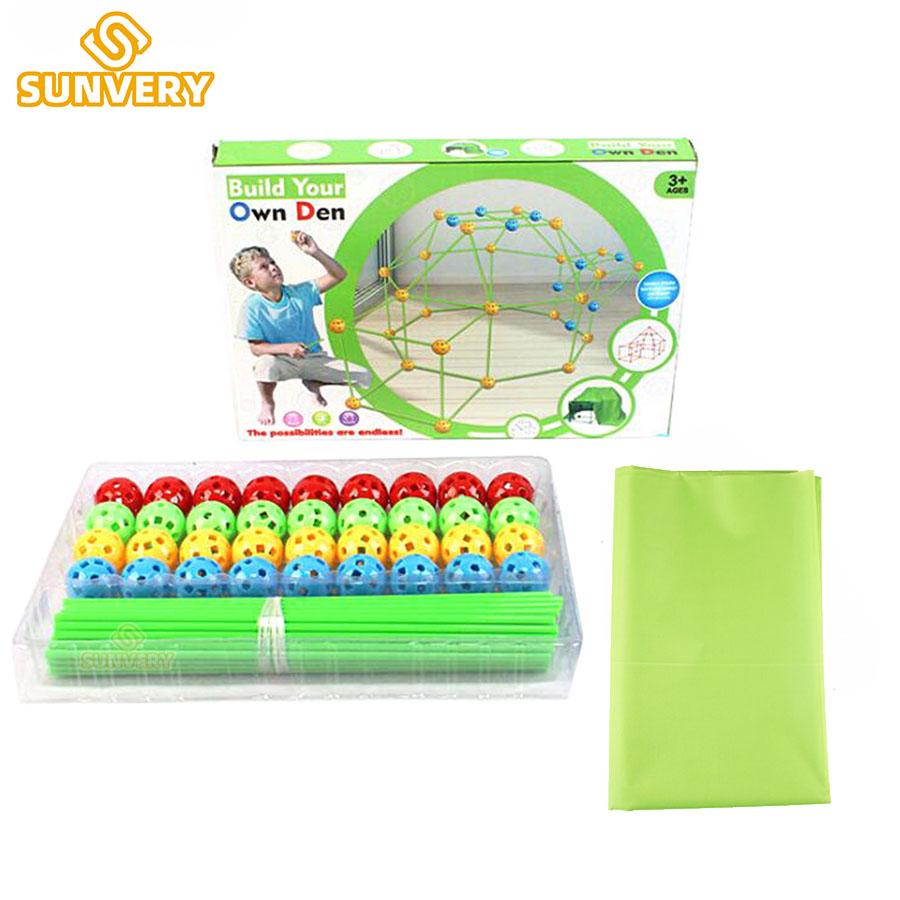 Bộ xây dựng pháo đài cho trẻ em Xây dựng Pháo đài Trò chơi Trẻ em Lều Pháo đài Xây dựng Trẻ em Tự làm Lều lắp ráp 3D Quà tặng đồ chơi cho trẻ em