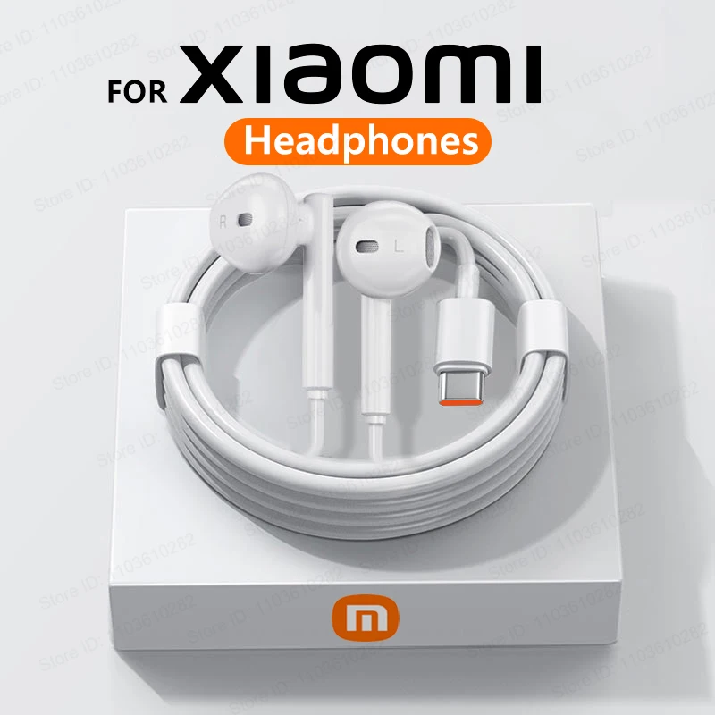 Para Xiaomi auriculares Xiaomi mi 14 13 12 11 auriculares intrauditivos Redmi Note 10 9 8 7 tipo C 3,5mm auriculares con cable accesorios para teléfono