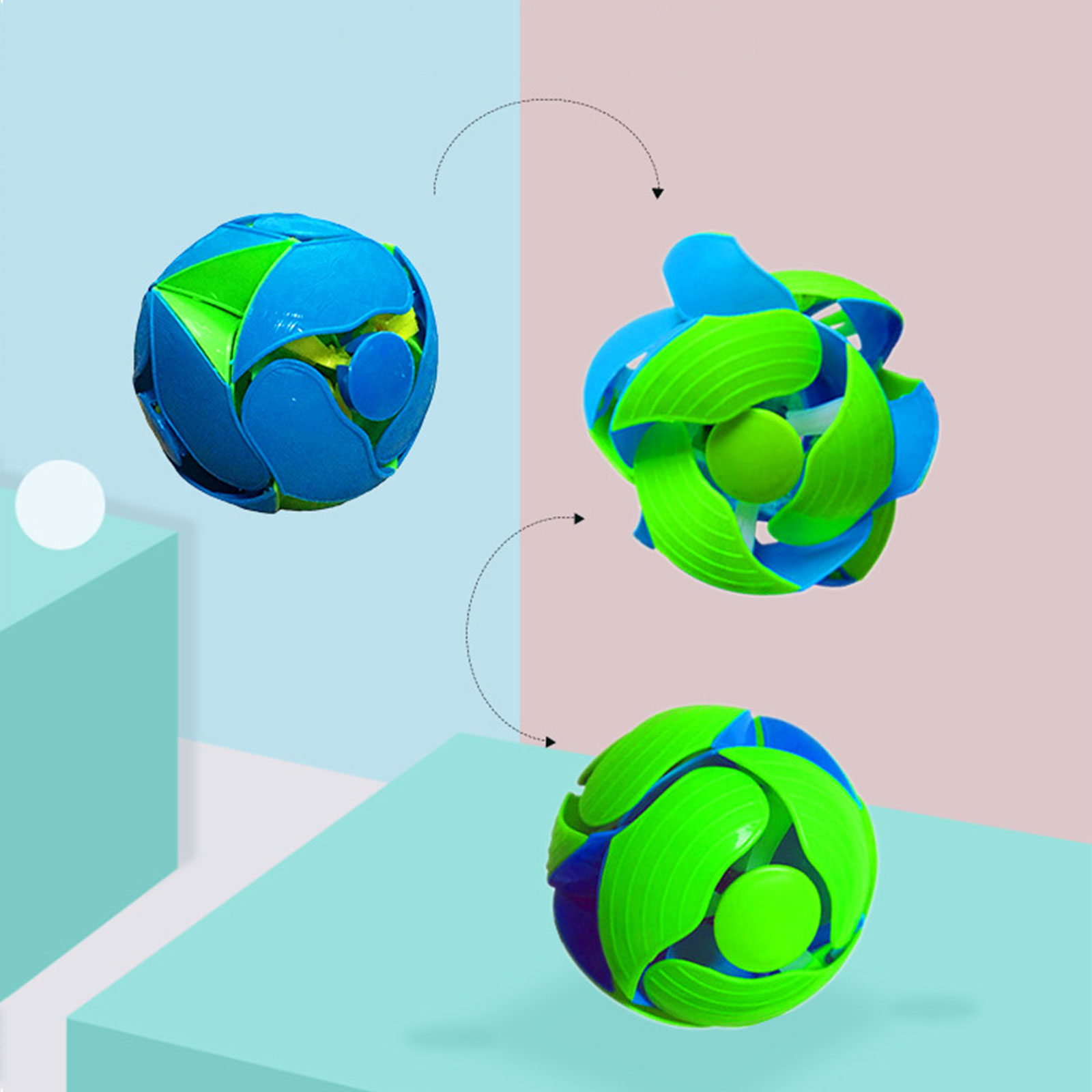 1 pçs divertido mudança de cor bola brinquedo mão jogando sensorial acessório de descompressão para crianças adultos presente dupla cor mágica bola brinquedo