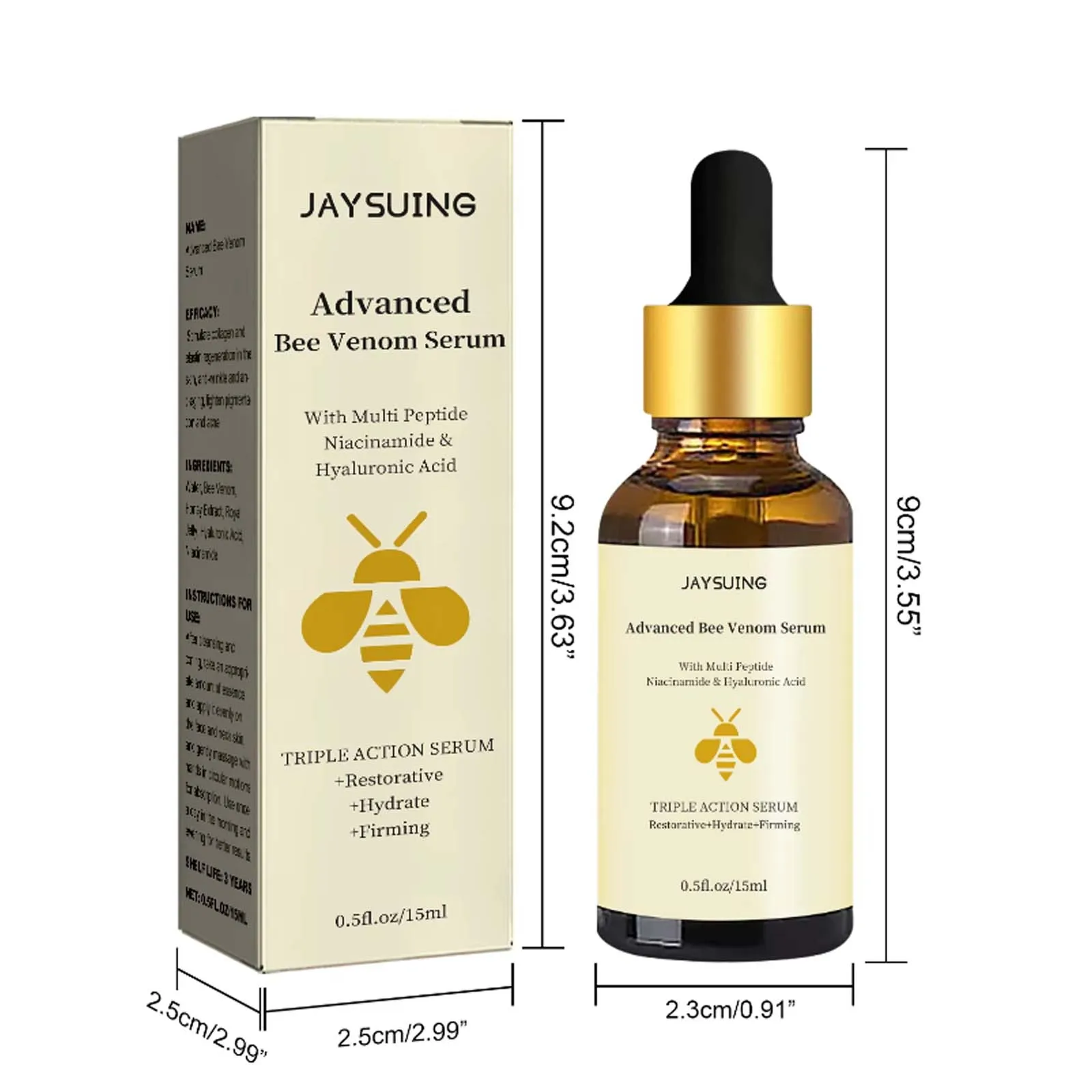 Advanced Bee Venom Serum กระชับ Lightens Fine Lines Repair Dullness Moisturizing Firming Facial Skin Essence ผิวกระจ่างใส
