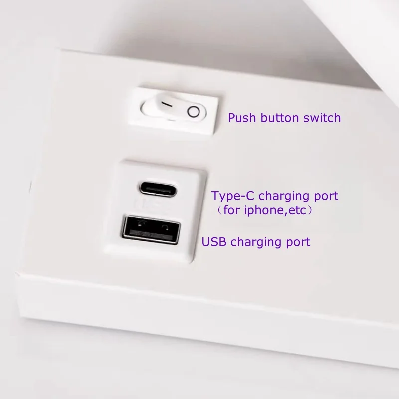 USB Charging Type-C Rotating Surface Mounted Reading Wall Light Lamp LED 5W Spot Downlight Ceiling Bedroom Hotel Study AC85-230V