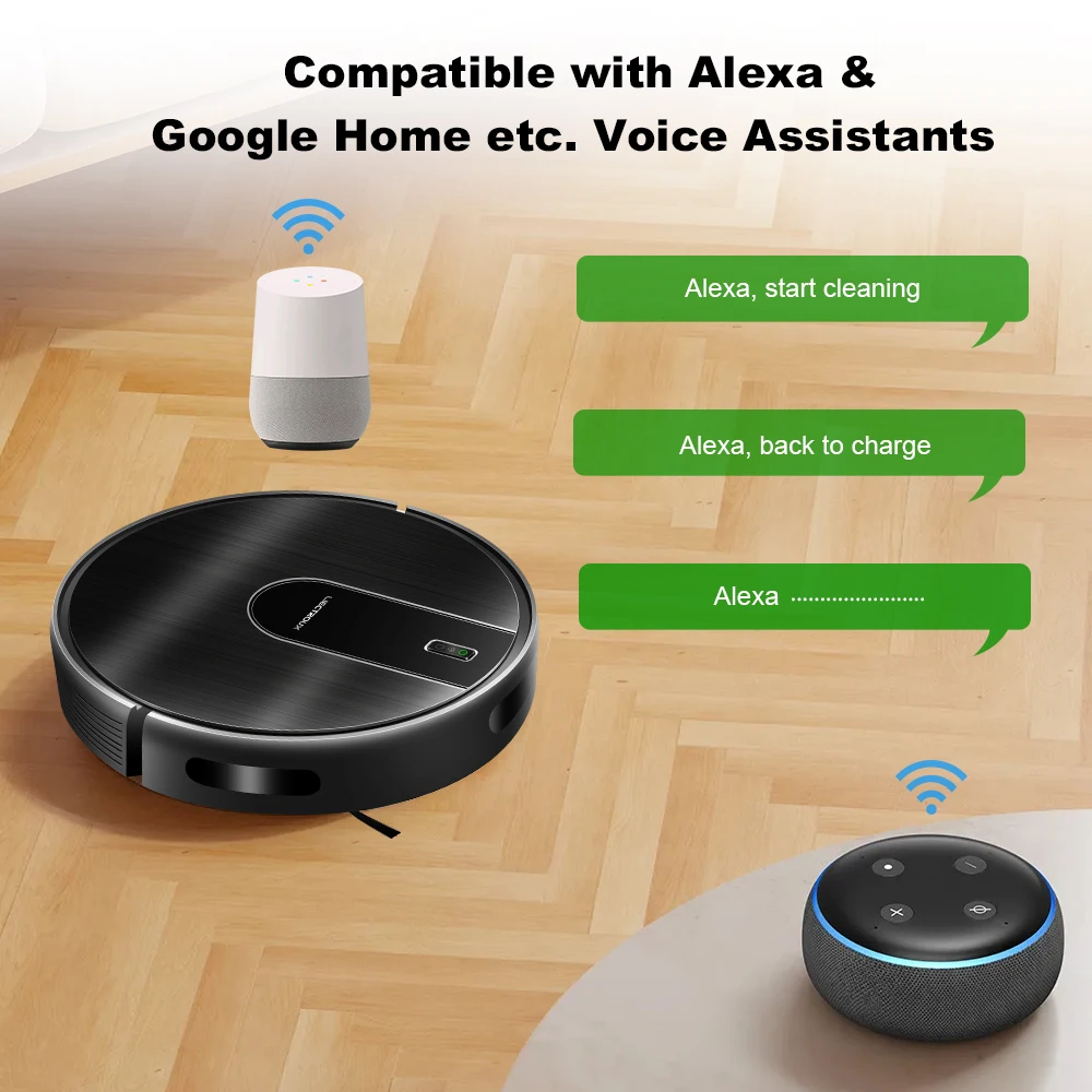 Robot Vacuum Cleaner LIECTROUX N7S-U,Smart Mapping,WiFi App,6KPa,5200MAH ,Brushless Motor,Ideal for Pet Hair