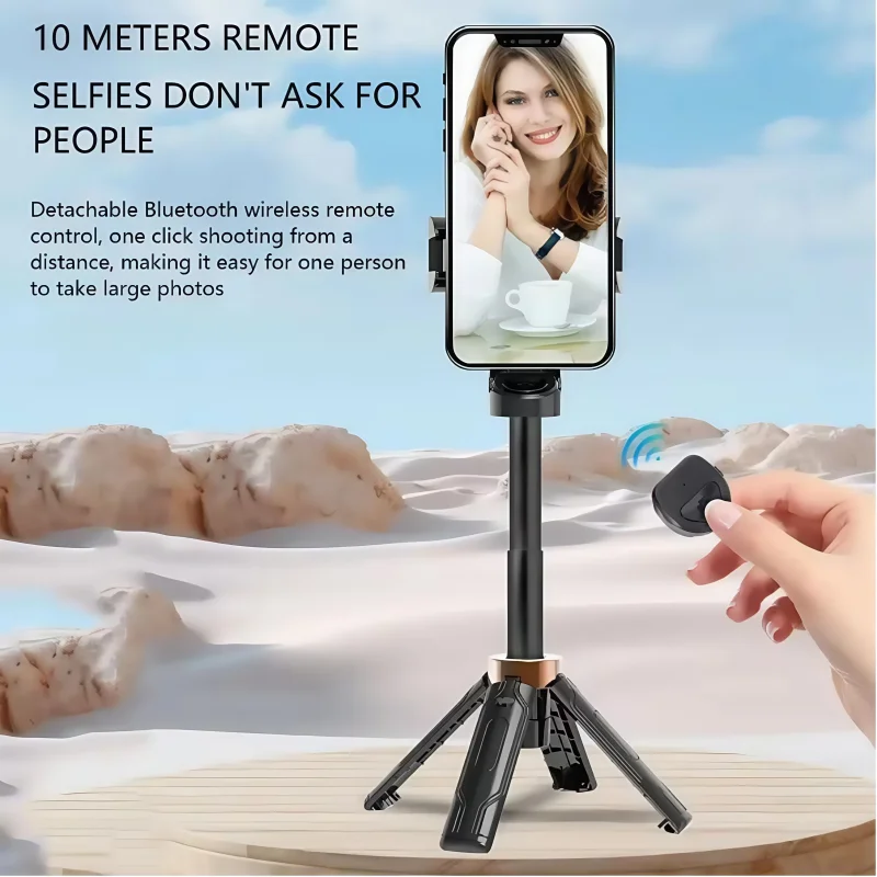Tragbarer Mini-Selfie-Stick, Handy-Ständer, Schießassistent, multifunktionales integriertes Design, Bluetooth-Fernbedienung
